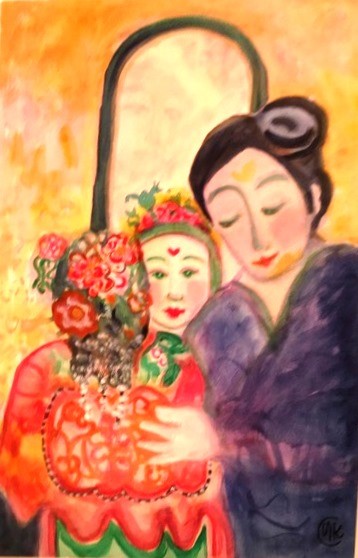 Mae and Julia in kimono
